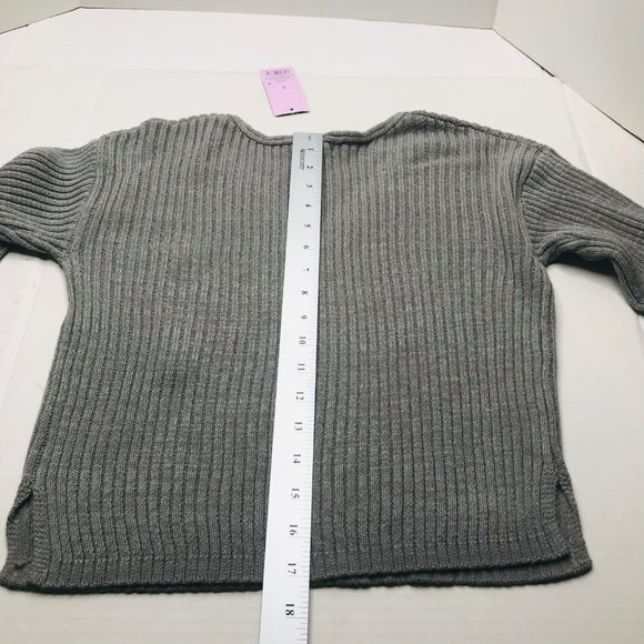 Wild Fable Women's Size Small Cozy Ribbed Knit V-Neck Sweater Pullover Gray New - Picture 12 of 15